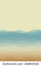 Plantilla de portada. Plantilla de página con curvas suaves en colores de color marrón. Se puede usar como banner, volante, afiche, tarjeta de visita, folleto. Ilustración vectorial genial.