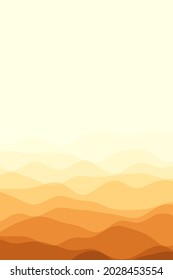 Plantilla de portada. Plantilla de página con curvas suaves en colores marrones amarillos. Se puede usar como banner, volante, afiche, tarjeta de visita, folleto. Increíble ilustración vectorial.