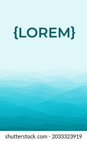 Seitenvorlage abdecken. Seitenvorlage mit weichen Kurven in türkisen Farben. Kann als Banner, Flyer, Poster, Visitenkarte, Broschüre verwendet werden. Tolle Vektorgrafik.