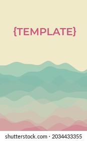Cover page template. Page template with soft curves in teal and rose colors. Can be used as banner, flyer, poster, business card, brochure. Beautiful vector illustration.