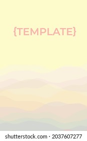 Cover page template. Page template with soft curves in pastel colors. Can be used as banner, flyer, poster, business card, brochure. Appealing vector illustration.