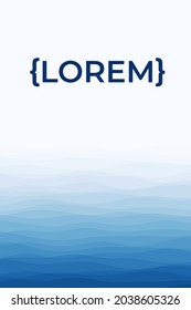 Cover page template. Page template with soft curves in blue colors. Can be used as banner, flyer, poster, business card, brochure. Creative vector illustration.