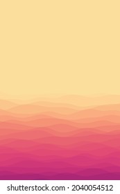 Cover page template with soft curves in sunset dark colors. Can be used as a banner, flyer, poster, business card, or brochure. Attractive vector illustration.
