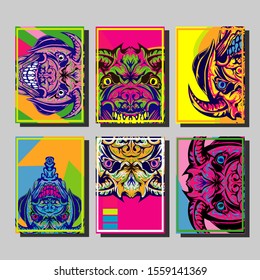 Cover page templates dynamic vector set. Abstract colorful halftone gradient backgrounds for journal design. Eps10 vector. Geometric patterns cool magazine covers graphic design.