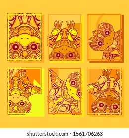 Cover page templates dynamic vector set. Abstract colorful halftone gradient backgrounds for journal design. Eps10 vector. Geometric patterns cool magazine covers graphic design.