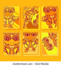 Cover page templates dynamic vector set. Abstract colorful halftone gradient backgrounds for journal design. Eps10 vector. Geometric patterns cool magazine covers graphic design.