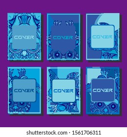 Cover page templates dynamic vector set. Abstract colorful halftone gradient backgrounds for journal design. Eps10 vector. Geometric patterns cool magazine covers graphic design.