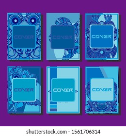 Cover page templates dynamic vector set. Abstract colorful halftone gradient backgrounds for journal design. Eps10 vector. Geometric patterns cool magazine covers graphic design.