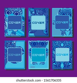 Cover page templates dynamic vector set. Abstract colorful halftone gradient backgrounds for journal design. Eps10 vector. Geometric patterns cool magazine covers graphic design.