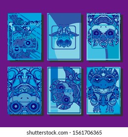 Cover page templates dynamic vector set. Abstract colorful halftone gradient backgrounds for journal design. Eps10 vector. Geometric patterns cool magazine covers graphic design.