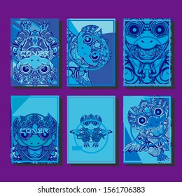 Cover page templates dynamic vector set. Abstract colorful halftone gradient backgrounds for journal design. Eps10 vector. Geometric patterns cool magazine covers graphic design.