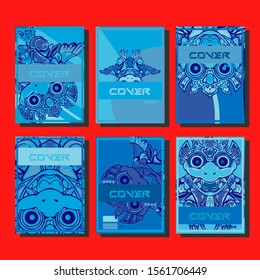 Cover page templates dynamic vector set. Abstract colorful halftone gradient backgrounds for journal design. Eps10 vector. Geometric patterns cool magazine covers graphic design.