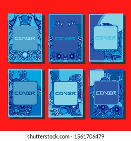 Cover page templates dynamic vector set. Abstract colorful halftone gradient backgrounds for journal design. Eps10 vector. Geometric patterns cool magazine covers graphic design.