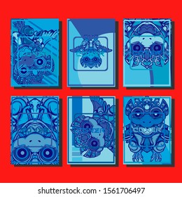 Cover page templates dynamic vector set. Abstract colorful halftone gradient backgrounds for journal design. Eps10 vector. Geometric patterns cool magazine covers graphic design.
