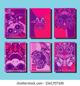Cover page templates dynamic vector set. Abstract colorful halftone gradient backgrounds for journal design. Eps10 vector. Geometric patterns cool magazine covers graphic design.