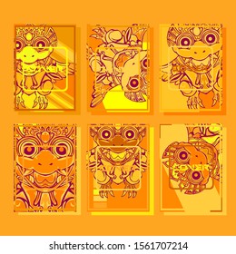 Cover page templates dynamic vector set. Abstract colorful halftone gradient backgrounds for journal design. Eps10 vector. Geometric patterns cool magazine covers graphic design.