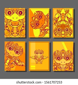 Cover page templates dynamic vector set. Abstract colorful halftone gradient backgrounds for journal design. Eps10 vector. Geometric patterns cool magazine covers graphic design.