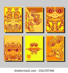 Cover page templates dynamic vector set. Abstract colorful halftone gradient backgrounds for journal design. Eps10 vector. Geometric patterns cool magazine covers graphic design.
