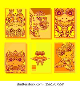 Cover page templates dynamic vector set. Abstract colorful halftone gradient backgrounds for journal design. Eps10 vector. Geometric patterns cool magazine covers graphic design.