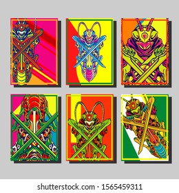 Cover page templates dynamic vector set. Abstract colorful halftone gradient backgrounds for journal design. Eps10 vector. Geometric patterns cool magazine covers graphic design.