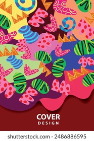 Cover page templates. Universal abstract layouts. Applicable for notebooks, planners, brochures, books, catalogs etc.