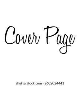 Cover page text for T-shirt and other use on white background.
