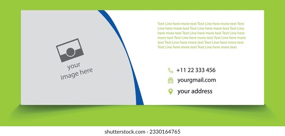 cover page timeline web ad banner template with photo place modern layout text design
