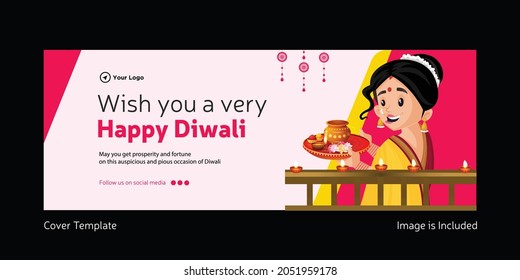 Cover Page Of Wish You A Very Happy Diwali Template.