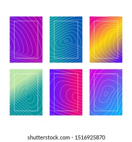 Cover pages backgrounds set with duotone shapes