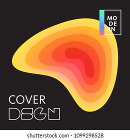 Cover paper cut template with text layout. Abstract fluid colors  papercut set. Business modern design . Colorful vector covers for branding, book, poster, banner, catalog,report. Blank text space