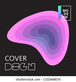 Cover paper cut template with text layout. Abstract fluid colors  papercut set. Business modern design . Colorful vector covers for branding, book, poster, banner, catalog,report. Blank text space