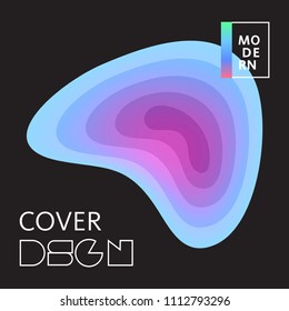 Cover paper cut template with text layout. Abstract fluid colors  papercut set. Business modern design . Colorful vector covers for branding, book, poster, banner, catalog,report. Blank text space