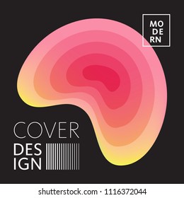 Cover paper cut template with text layout. Abstract fluid colors  papercut set. Business modern design . Colorful vector covers for branding, book, poster, banner, catalog,report. Blank text space