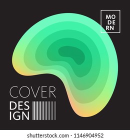 Cover paper cut template with text layout. Abstract fluid colors  papercut set. Business modern design . Colorful vector covers for branding, book, poster, banner, catalog,report. Blank text space
