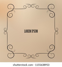 Cover paper sheet color with blurred background and an abstract graphic pattern. Vector illustration