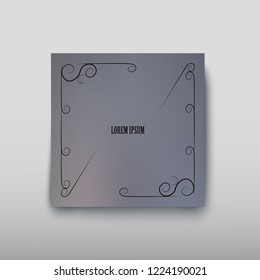 Cover paper sheet color with blurred background and an abstract graphic pattern. Vector illustration