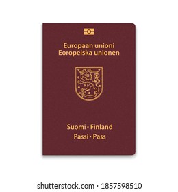 Cover Passport of Finland. Vector illustration