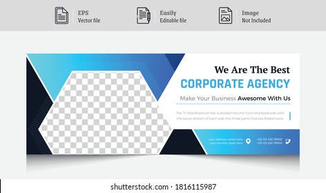 Cover Photo Design for social media. corporate business theme