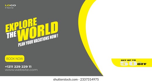 Cover Photo Design and Social Media Post for Online Marketing Promotion Banner, Story and Web Internet Ads Flyer