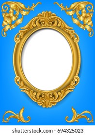 cover picture frame on blue