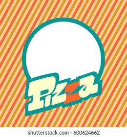 Cover pizza packaging.Logo pizza.Pizza box.Vector illustration.