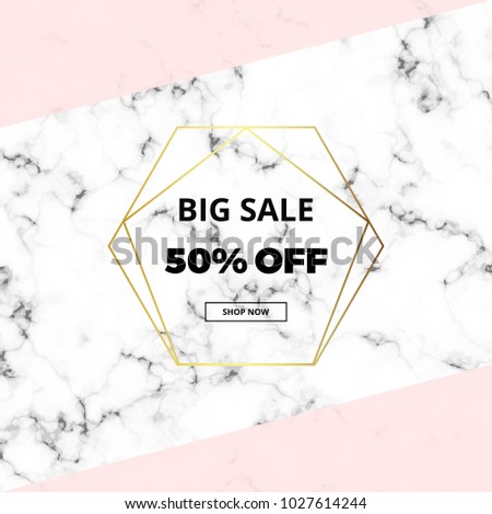 Cover placard white marble or stone texture with gold lines border. Templates for your designs, banner, card, flyer, invitation, party, birthday, wedding, baby shower, save the date
