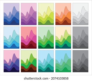 Cover for a postcard with mountains
