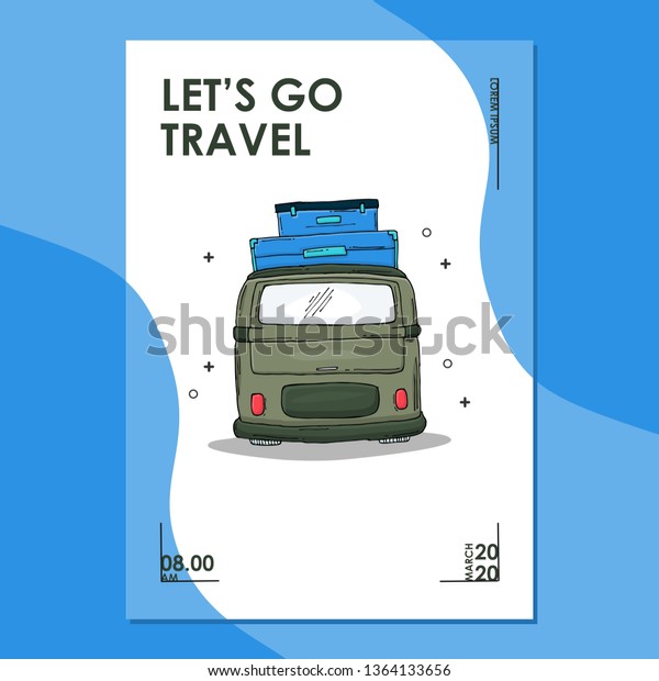 Cover and poster
design template with a
car