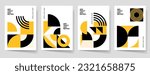 Cover Poster Design Template Collection. Abstract Shape Background for Magazine Brochure Flyer and Page Layout. Vector Illustration