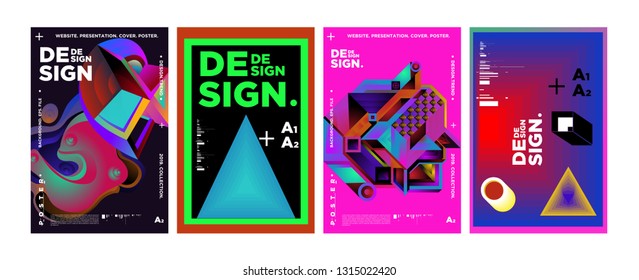 Cover and Poster Design Template for Magazine. Trendy Vector Typography and Colorful Illustration Collage for Cover and Page Layout Design Template in eps10.