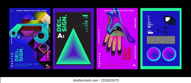 Cover and Poster Design Template for Magazine. Trendy Vector Typography and Colorful Illustration Collage for Cover and Page Layout Design Template in eps10.
