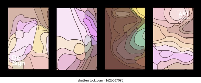 Cover and Poster Design Template for Magazine. Trendy Abstract Colorful Geometric and Curve Vector Illustration Collage with Typography for Cover, book, social media story, and Page Layout Design.