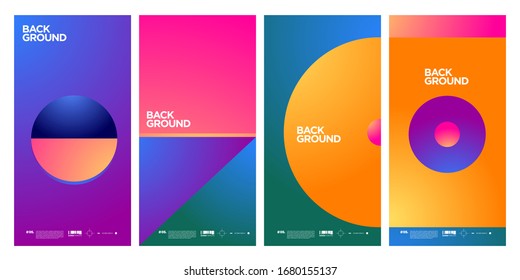 Cover and Poster Design Template for Magazine. Trendy Abstract Colorful Geometric and Curve Vector Illustration Collage with Typography for Cover, book, social media story, and Page Layout Design.