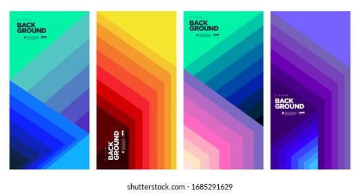 Cover and Poster Design Template for Magazine. Trendy Abstract Colorful Geometric and Curve Vector Illustration Collage with Typography for Cover, book, social media story, and Page Layout Design.